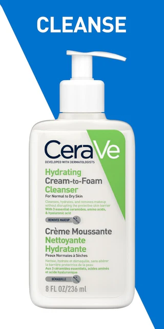 CeraVe Hydrating Cream-to-Foam Cleanser