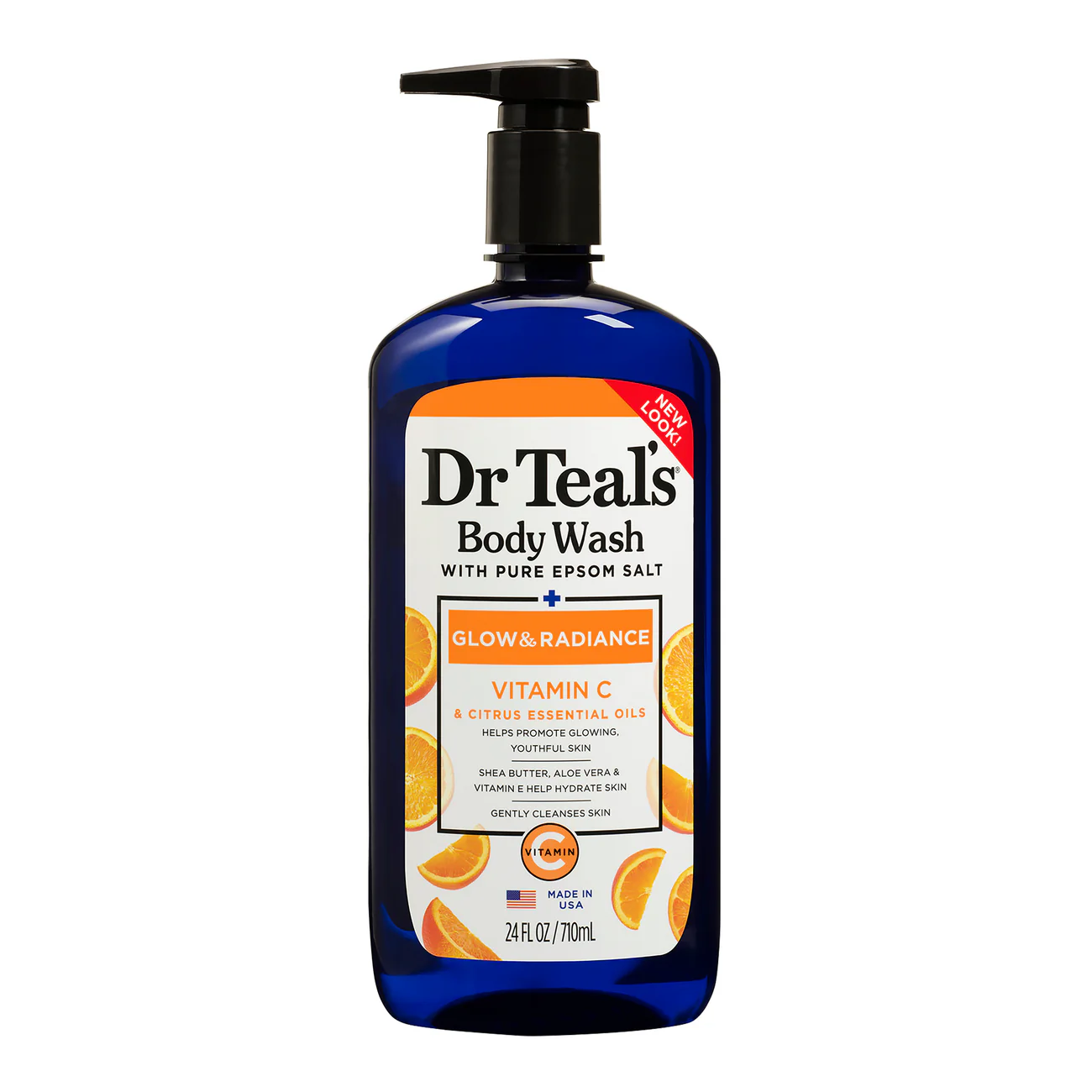 Dr Teal's Glow Radiance Body Wash With Vitamin C & Citrus Essential Oils, 710ml