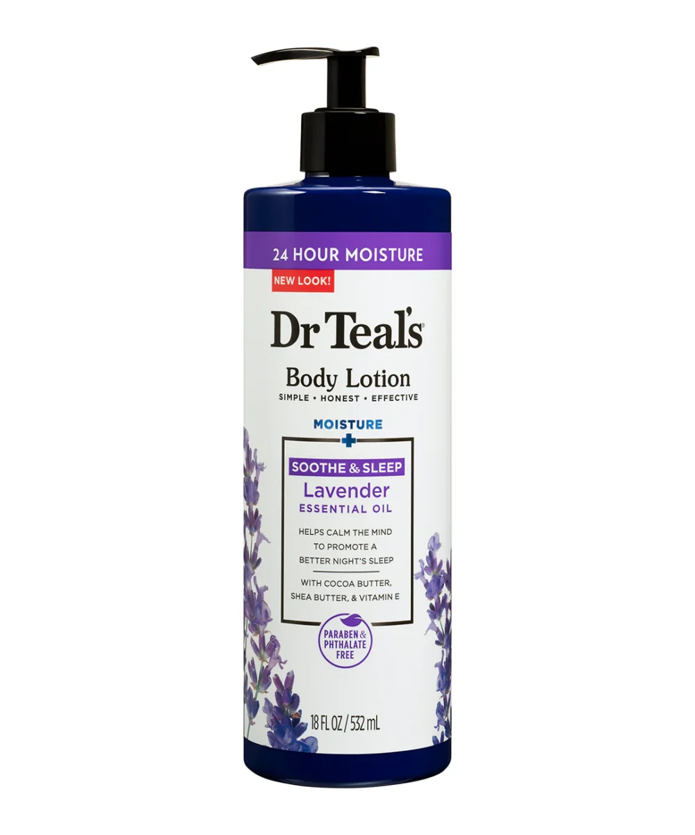 Dr Teal's Soothe and Sleep Moisturizing Body Lotion with Essential Lavender Oil, 532ml