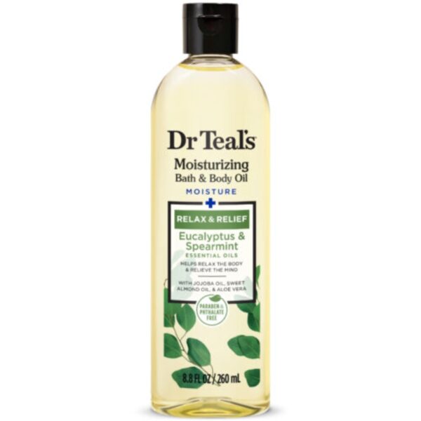 Dr Teal’s Moisturizing Bath & Body Oil – Eucalyptus & Spearmint 260ml