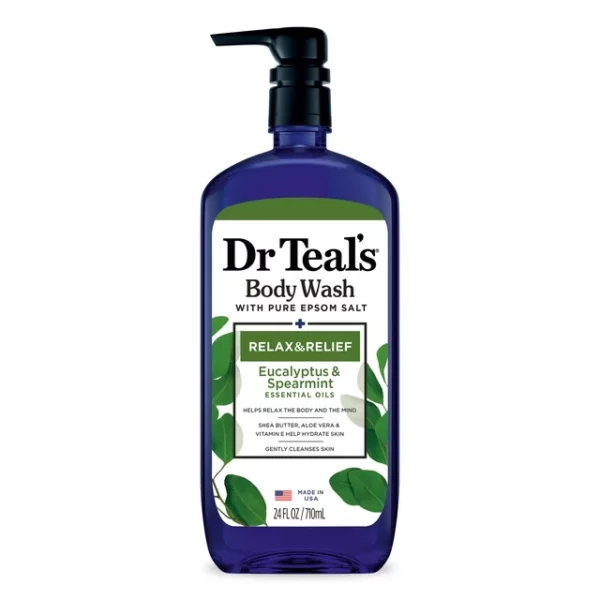 Dr Teal’s Body Wash with Pure Epsom Salt + Relax & Relief Eucalyptus & Spearmint Essential Oils - 710ml