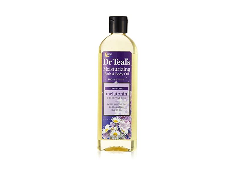 Dr Teal's Sleep Blend Moisturizing Bath & Body Oil, Melatonin & Essential Oils 260mL