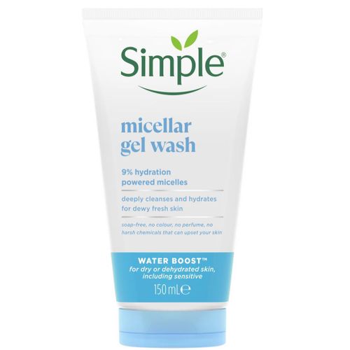 Simple Water Boost Micellar Facial Gel Wash Sensitive Skin 150ml